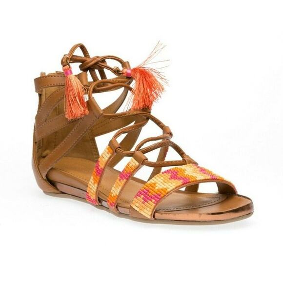 Kenneth Cole REACTION Lost Look 2 Gladiator Sandal Tan Size 6.5 M US - Picture 1 of 8
